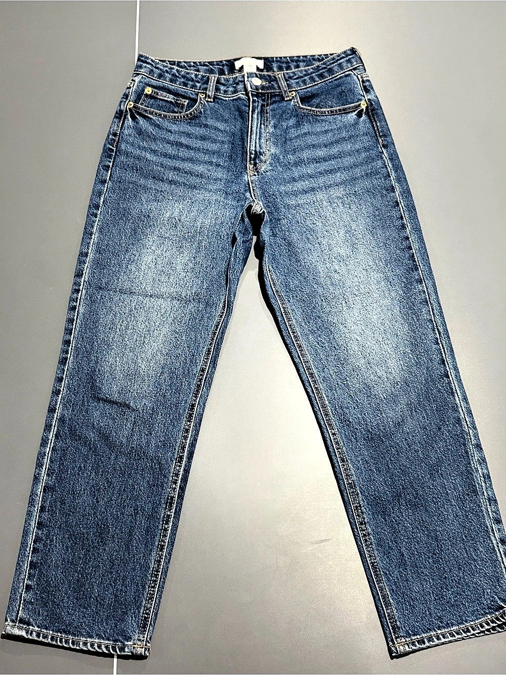 H&M Straight Cut Jeans in Blue Size 8